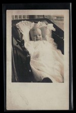 RPPC Postcard Cute Smiling Baby in Stroller c1920 picture