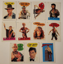 1984 INDIANA JONES The TEMPLE OF DOOM Complete STICKER CARD SET 11 NM/MT TOPPS picture