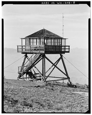 Photo:Badger Mountain Lookout Washington 1900s Fire Lookout Tower Stairway picture