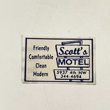 Scott's Motel Friendly Comfortable Clean 5937 4th NW 1965 NM Ad TAK4-S3 picture