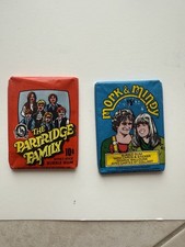 Partridge Family 1971 Topps Unopened Wax Pack + Mork & Mindy 1978 Topps picture