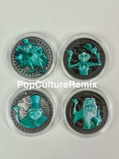 Walt Disney World Haunted Mansion Hatbox Ghosts Collectible Medallion Set picture