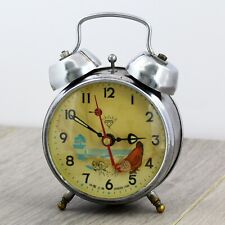 Vintage animated pecking chicken hen alarm mechanical clock China 1990's picture