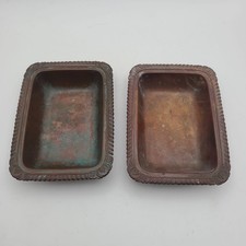Beautiful Antique Copper Soap Dish Set picture