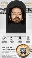 😨Charles Manson Mesh Face Mask Novelty Cosplay Costume Halloween Realistic Head picture