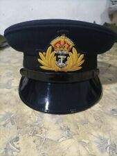 BRAND NEW ROYAL NAVY OFFICER HAT CAP CAPTAIN ( BLACK ) Size 58 picture