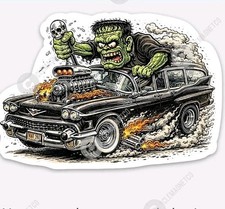 Cadillac Eldorado Hearse MAGNET - GM Rat Hot Rod Ratfink caddy picture