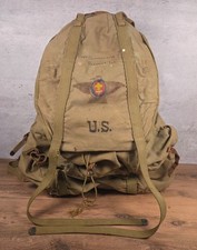 WWII US Army M1942 Mountain Rucksack Backpack Metal Frame w/Name picture