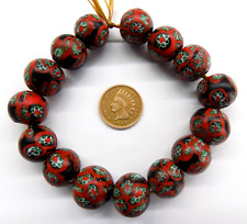 15 Beautiful Mosaic Venetian Style African Trade Beads  READ T2957 picture
