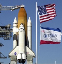 Authentic Official NASA Space Shuttle Columbia 4x6 Nylon Flag Rare Collectors picture
