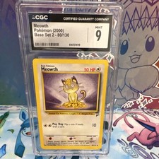 CGC 9 Meowth 80/130 Base Set 2 English 2000 Pokémon Non-Sport Card picture