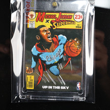 1984 Michael Jordan x Superman Comic Rookie RC Chicago Bulls Rare NO 1986 Fleer picture