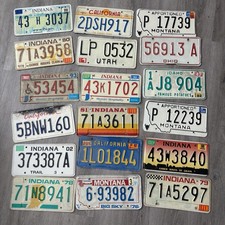 VTG 1970s 1980s 1990s Indiana Montana California License Plate Lot picture