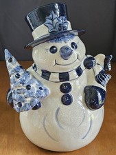 VINTAGE 1998 Potting Shed Snowman Christmas Tree Signed Discontinued 14 Inch picture