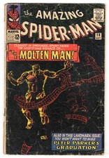 Amazing Spider-Man 28 1965 Marvel Comics G+ 2.5 1st App Of Molten Man picture