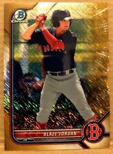 BLAZE JORDAN(BOSTON RED SOX)2022 Bowman Gold Shimmer Rookie Baseball Card-#25/50 picture