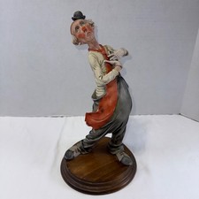 VTG Giuseppe Armani The Sad Clown Porcelain Figure Capodimonte Italy '84 (flaw) picture