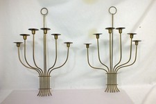 Vintage Mid Century Modern MCM Candle Sconce Wall Mount Parzinger Era PAIR picture