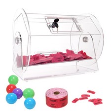 Uimoso Acrylic Raffle Drum Lottery Cage Holds 5000 Tickets or 200 Bingo Balls picture