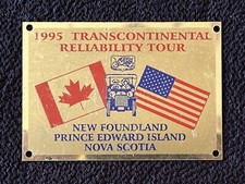 1995 CAN-AM Transcontinental Reliability Tour Dash Plaque Newfoundland picture