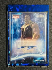 THANOS 2025 Topps Marvel Studios CHROME SAPPHIRE #AA-JB Brolin AUTO picture