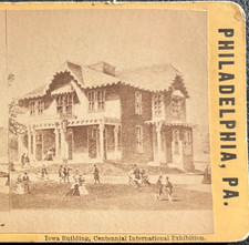 IOWA State Building Centennial Exposition Stereoview 1876 AMERICAN VIEWS picture