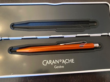 Caran D'Ache 849 Ballpoint Orange Brand New In Box picture