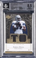 2007 UD PREMIER PATCHES DUAL GOLD #PP2TO TERRELL OWENS BGS 8.5 picture