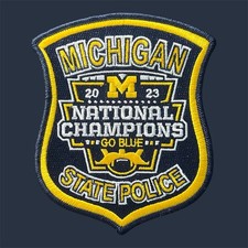 Michigan State Police University of Michigan 2023 National Champions Patch MI picture