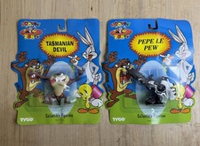 VTG 1994 TYCO LOONEY TUNES TASMANIAN DEVIL & PEPE LE PEW PVC FIGURE LOT NEW picture