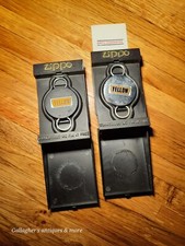 Lot of 2 Nos Vintage Yellow Freight Zippo Keychain Transportation trucking picture