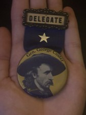 George Custer GAR Badge 7th Michigan Cavalry Civil War Badge  picture