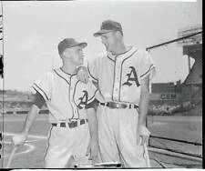 Baseball Players Smiling at Each Other - Bobby Shantz, Kansas - 1953 Old Photo picture