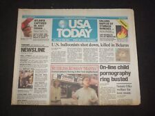 1995 SEPTEMBER 14 USA TODAY NEWSPAPER - U.S. BALLOONISTS KILLED BELARUS- NP 7804 picture
