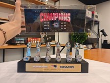 New England Patriots Super Bowl Rings Display Case Trophy Collection picture