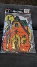 Four Vintage Embossed Beistle Halloween Cardboard Cuts. UNOPENED  picture