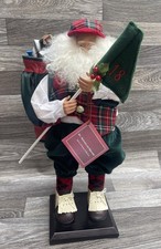 Golf Santa Claus St Nicholas Square Spirit Of Santa Golfing 17” picture