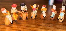 Hand Painted Miniature Wooden Musician Figurines Set of 7 Multicolor picture