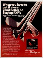 Rawlings RXP Golf Clubs Vintage Magazine Ad Print 1970s 80s Toney Penna picture