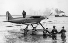 Schneider Trophy Race The Supermarine S6B water making 1929 OLD PHOTO picture