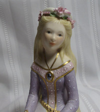 Cybis Porcelain Rapunzel Lilac w/Gold Key Piece 8.5