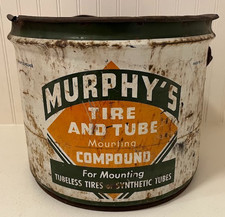 Vintage Murphy's Tire And Tube Mounting Compound Bucket picture