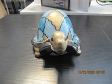Unique Vintage Ceramic Turtle – made in Japan multi-checked pattern shell picture