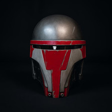 Handmade Darth Revan Mandalorian Helmet | 18 Gauge Steel, Wearable Cosplay picture