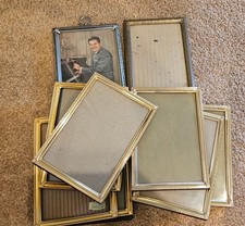 Vintage Gold Plated Ornate Picture Frame LOT (7) 5x7, Plus Extras NINE Total picture