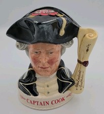Vtg Royal Doulton Captain Cook Jim Beam Bourbon Whiskey Decanter UK Made picture