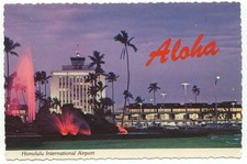 Honolulu HI International Airport Vintage Postcard Hawaii picture
