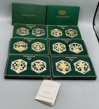 VTG Reed & Barton 12 Days of Christmas Silver Gold Ornament Set COMPLETE W/ Box picture