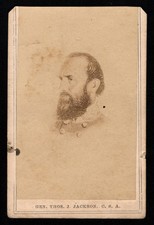 Civil War CDV Confederate General Thomas Stonewall Jackson C.S.A. 1860s picture