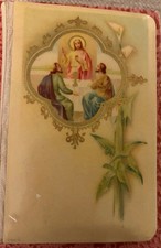 Vintage 1922 Antique Celluloid 1st Communion Prayer Book W/ Crucifix picture